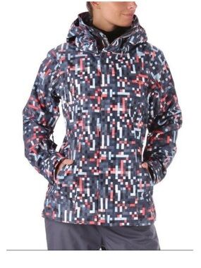 Oakley Women’s Pixel Print Hooded Ski Jacket